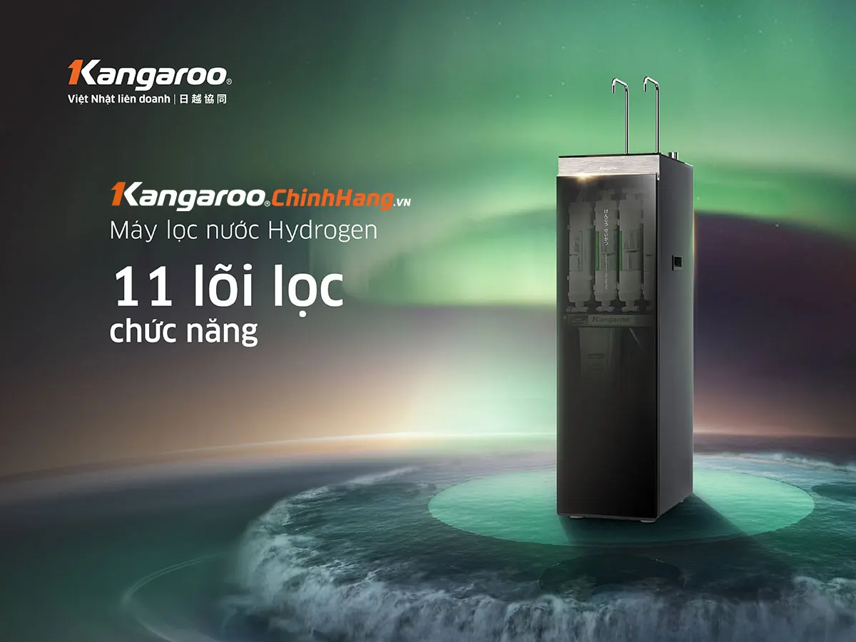 Máy lọc nước Kangaroo Hydrogen nóng lạnh KG11A16 – Mẫu 2025 - Điện Máy Plus
