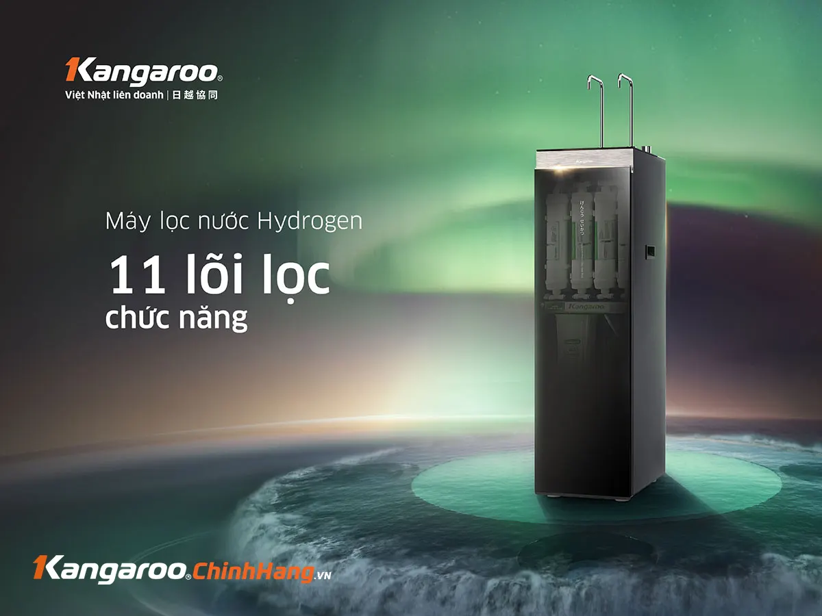 Máy lọc nước Kangaroo Hydrogen nóng lạnh KG11A18 – Mẫu 2025 - Điện Máy Plus