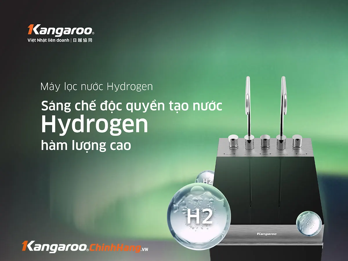 Máy lọc nước Kangaroo Hydrogen nóng lạnh KG11A18 – Mẫu 2025 - Điện Máy Plus