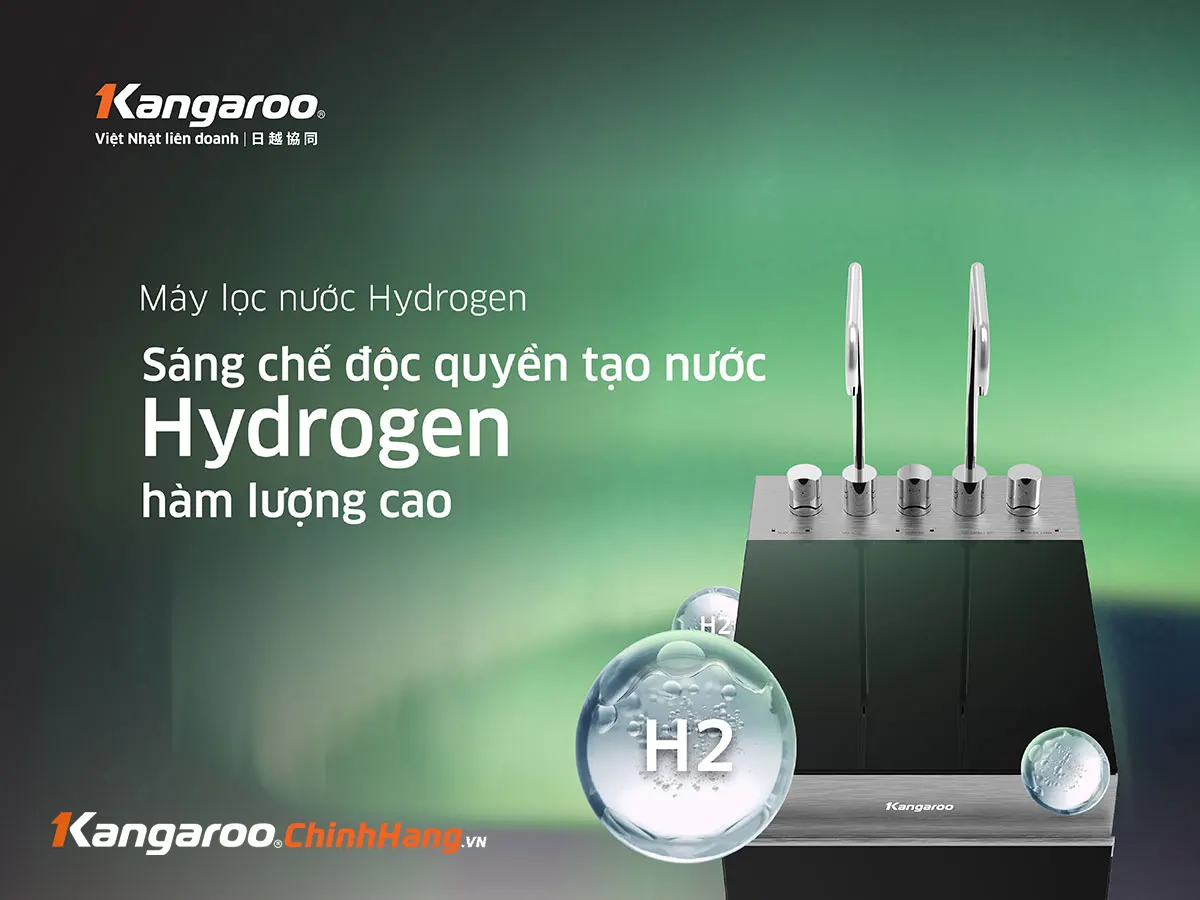Máy lọc nước Kangaroo Hydrogen nóng lạnh KG11A18 – Mẫu 2025 - Điện Máy Plus