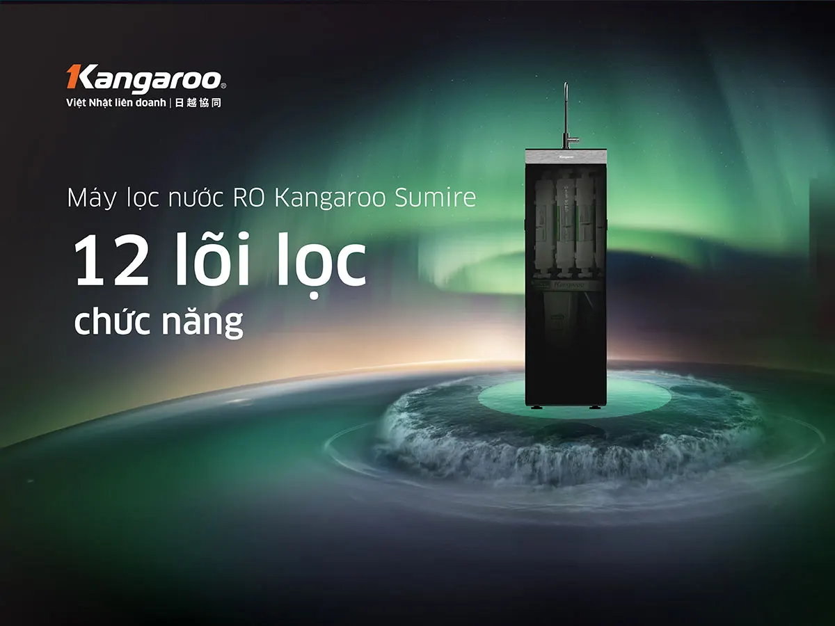 Máy lọc nước Kangaroo KG12NA – 12 lõi lọc, Mẫu mới 2025 - Điện Máy Plus