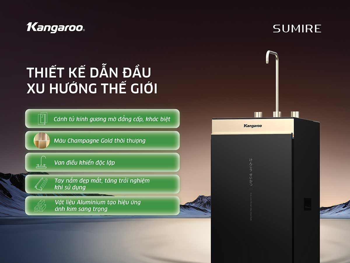 Máy lọc nước Kangaroo Hydrogen ion kiềm KGEP12A1 – Mới 2025 chính hãng Máy lọc nước Kangaroo Hydrogen ion kiềm KGEP12A1 – Mới 2025 - Điện Máy Plus