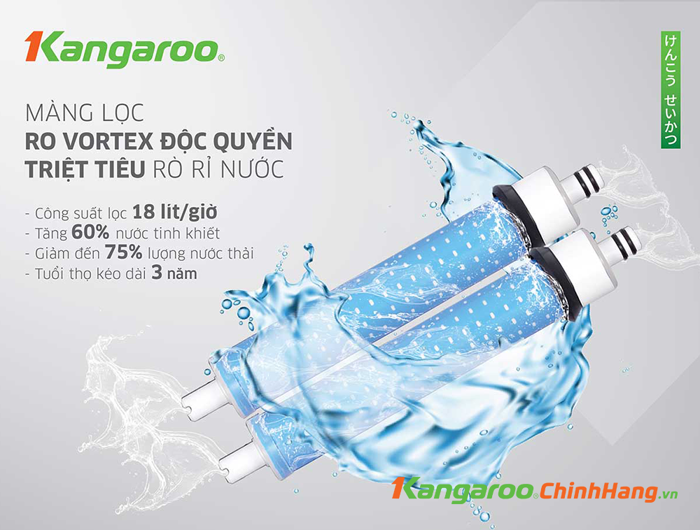 Máy lọc nước Kangaro Hydrogen ion Kiềm KG10A8ES – Nóng Lạnh Nguội - Điện Máy Plus