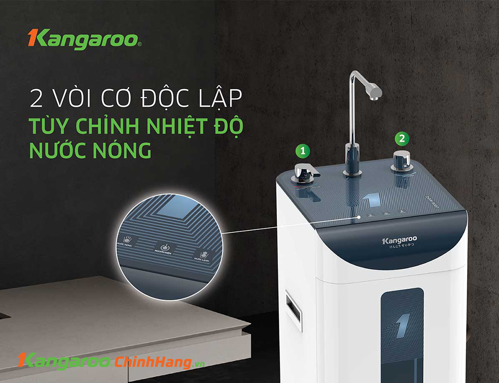 Máy lọc nước kangaroo Hydrogen KG10A9S – Tuỳ chỉnh nhiệt độ - Điện Máy Plus