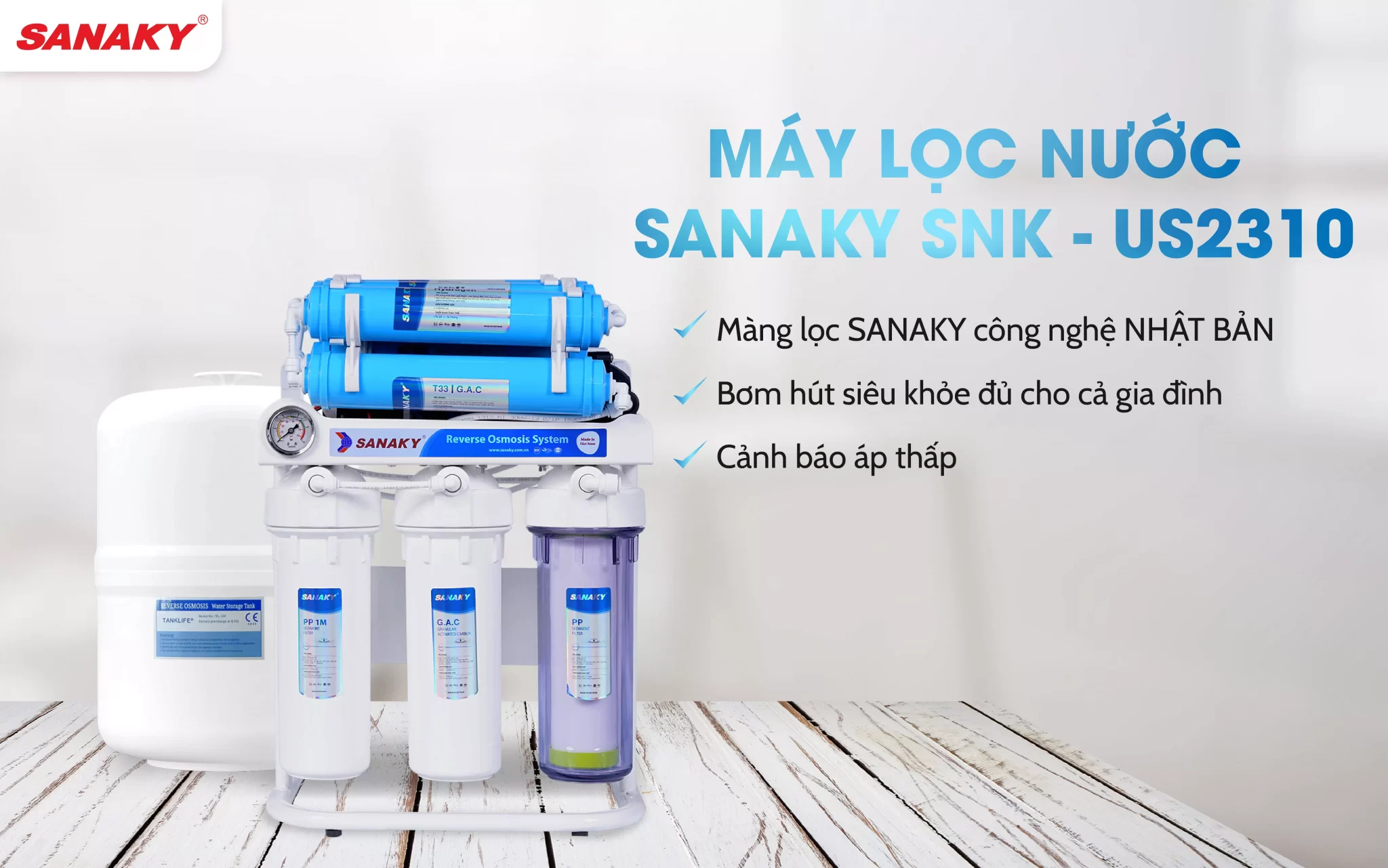 Máy lọc nước Sanaky SNK-US2310 – 10 Lõi Hydrogen – Mẫu 2025 chính hãng Máy lọc nước Sanaky SNK-US2310 – 10 Lõi Hydrogen – Mẫu 2025 - Điện Máy Plus