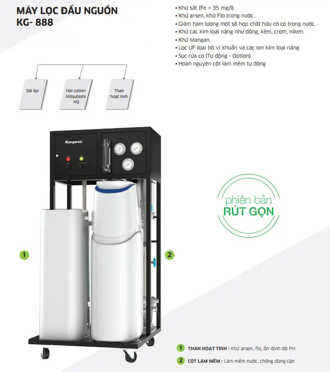 Máy lọc nước tổng đầu nguồn Kangaroo KG888 – Cao Cấp - Điện Máy Plus