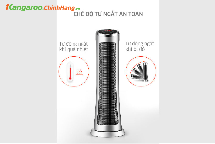 Máy sưởi gốm ceramic Kangaroo KGFH06 chính hãng Máy sưởi gốm ceramic Kangaroo KGFH06 - Điện Máy Plus