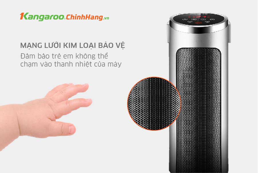 Máy sưởi gốm ceramic Kangaroo KGFH06 chính hãng Máy sưởi gốm ceramic Kangaroo KGFH06 - Điện Máy Plus