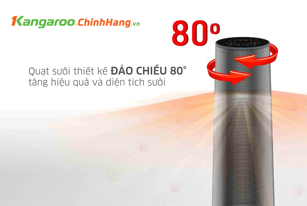 Máy sưởi gốm ceramic Kangaroo KGFH09 chính hãng Máy sưởi gốm ceramic Kangaroo KGFH09 - Điện Máy Plus
