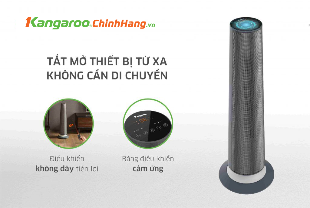 Máy sưởi gốm ceramic Kangaroo KGFH09 chính hãng Máy sưởi gốm ceramic Kangaroo KGFH09 - Điện Máy Plus