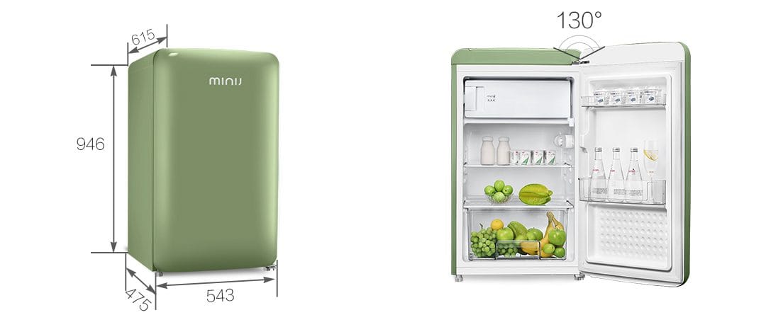 Tủ lạnh Mini MiniJ Retro 121L nhỏ gọn thiết kế hiện đại - Điện Máy Plus