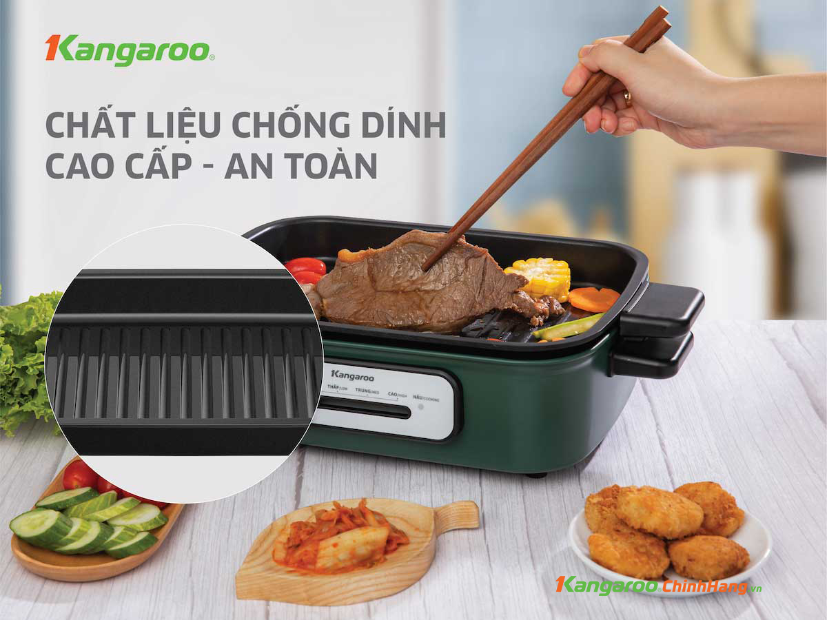 Nồi lẩu nướng đa năng Kangaroo KG5EGH - Điện Máy Plus