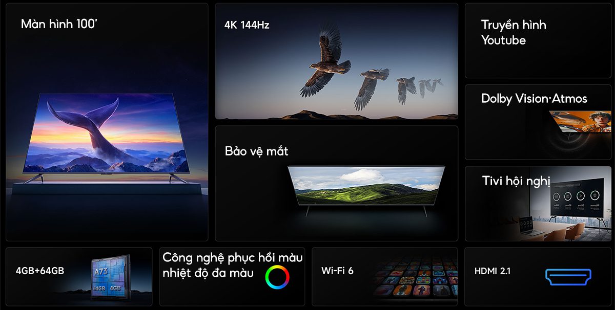 Tivi Xiaomi Redmi MAX100 inch 2025 Bản Nội Địa - Điện Máy Plus