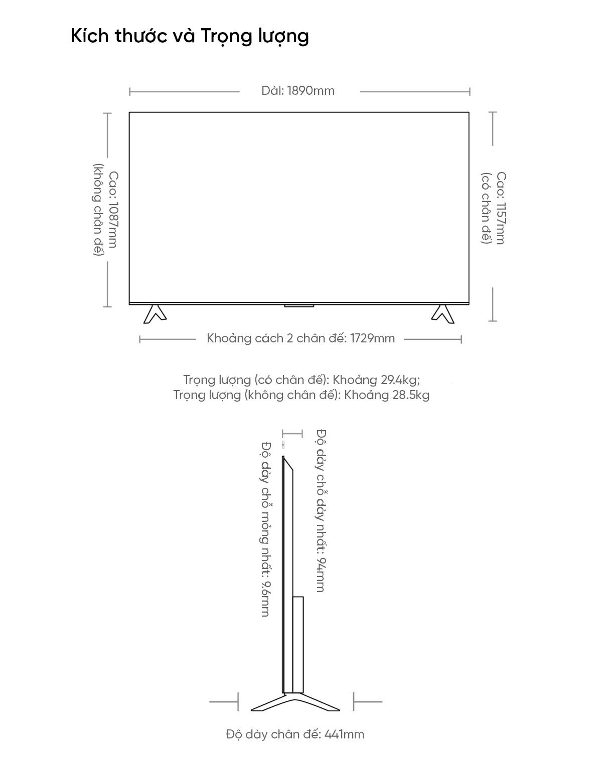 Tivi Xiaomi Redmi X 85 Inch 2025 Nội Địa – Tần Số Quét 240Hz -Ram 4GB/64GB - Điện Máy Plus