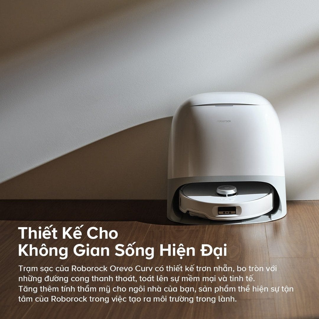 Robot hút bụi Roborock Q Revo Curv - Điện Máy Plus