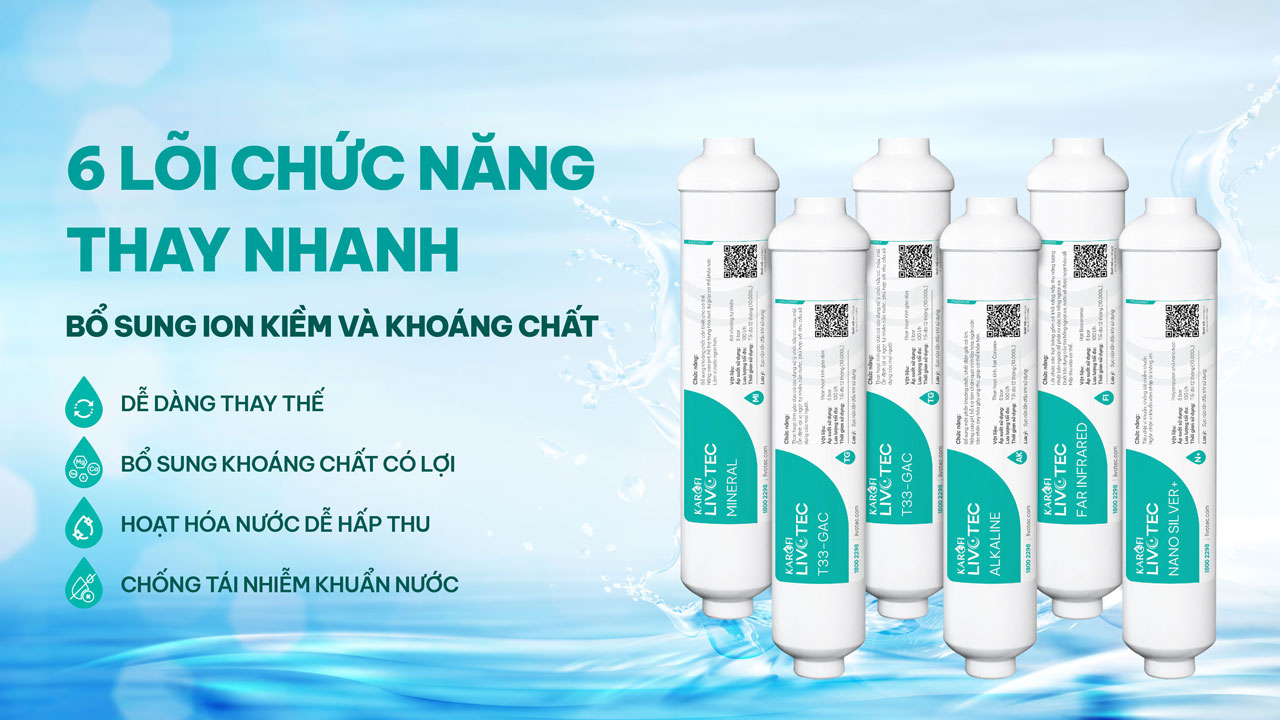 Máy lọc nước nóng nguội Karofi Livotec 615 – Mẫu mới 2025 - Điện Máy Plus