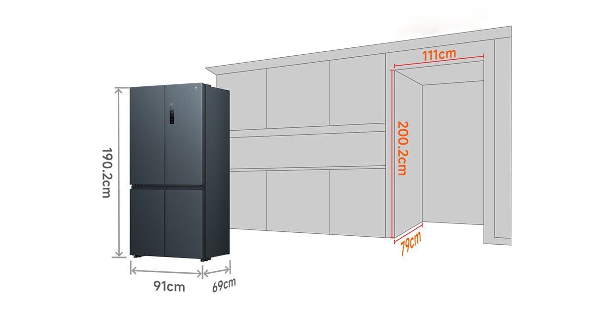 Tủ lạnh Xiaomi Mijia 606L, 4 cánh, ion khử khuẩn, cấp đông nhanh - Điện Máy Plus