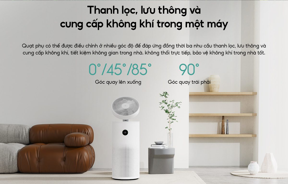 Xiaomi Mijia AC-MD2-SC máy lọc không khí kèm quạt, diện tích 60 m² - Điện Máy Plus
