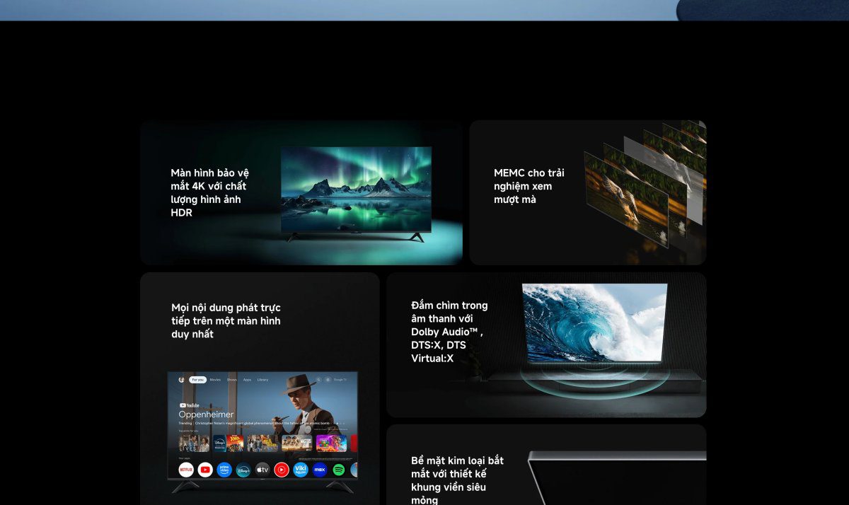 Tivi Xiaomi A 43 Inch – 2026 Bản Quốc Tế – 4K/60Hz – 2GB/8GB - Điện Máy Plus