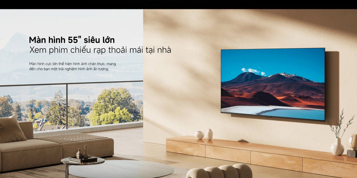 Tivi Xiaomi A 55 Inch – 2026 Bản Quốc Tế – 4K/60Hz – 2GB/8GB - Điện Máy Plus