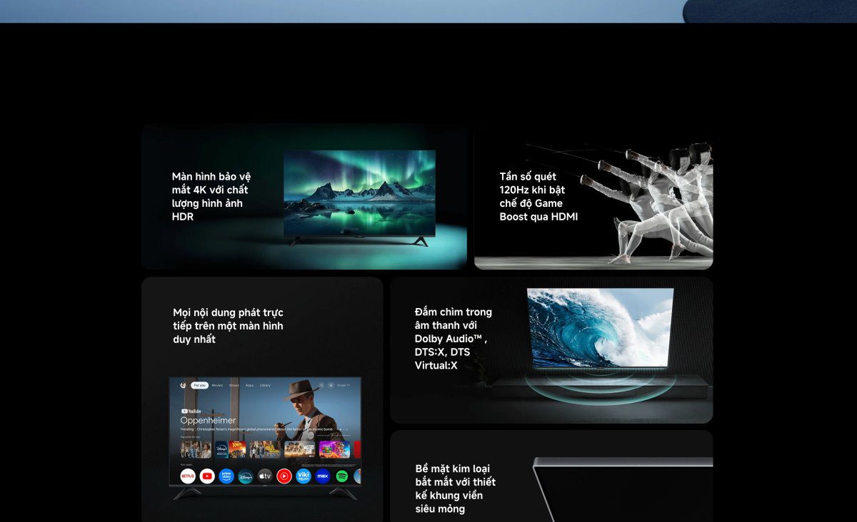 Tivi Xiaomi A 55 Inch – 2026 Bản Quốc Tế – 4K/60Hz – 2GB/8GB - Điện Máy Plus