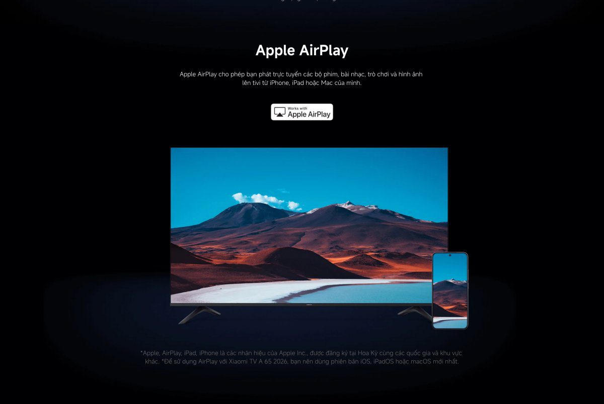 Tivi Xiaomi A 65 Inch – 2026 Bản Quốc Tế – 4K/60Hz – 2GB/8GB - Điện Máy Plus