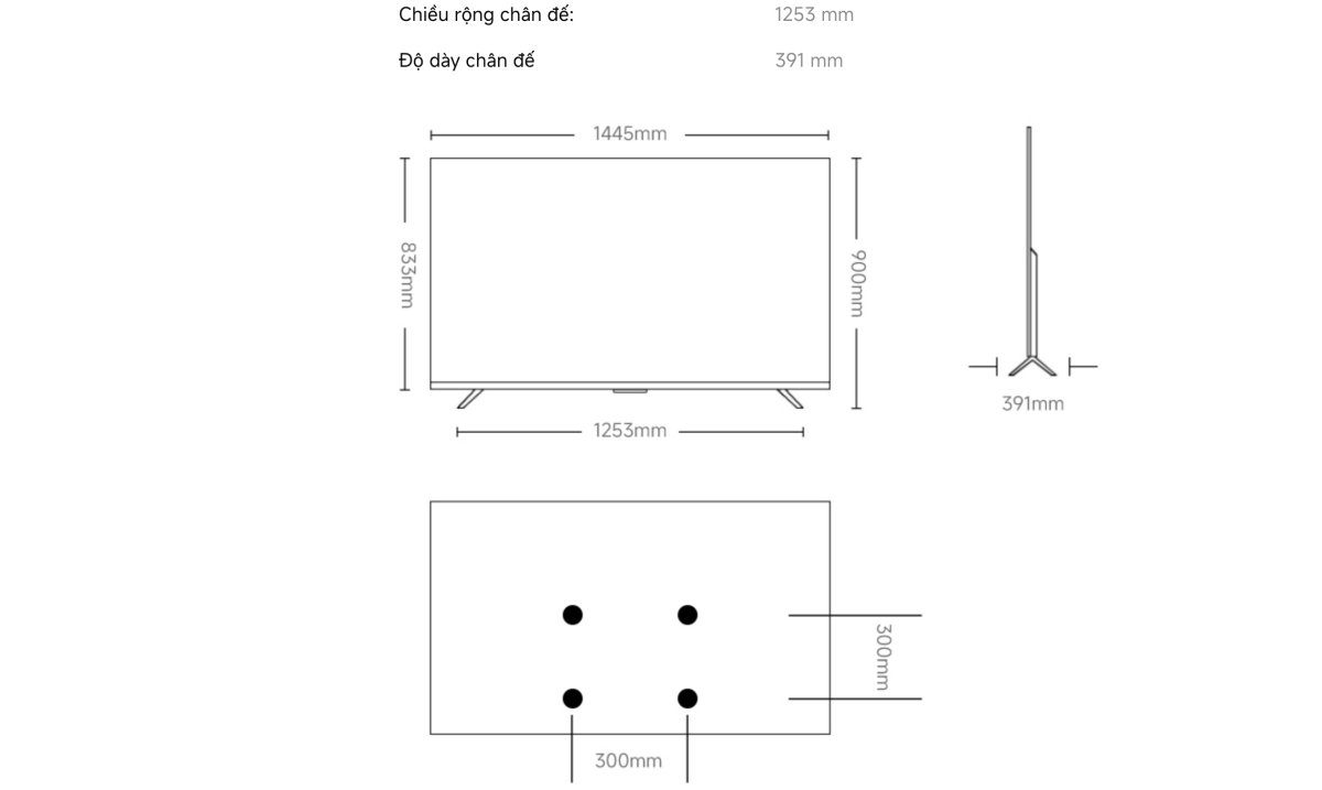 Tivi Xiaomi A 65 Inch – 2026 Bản Quốc Tế – 4K/60Hz – 2GB/8GB - Điện Máy Plus