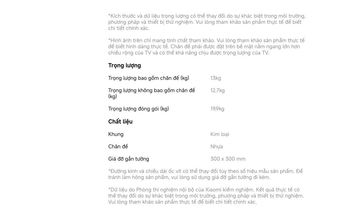 Tivi Xiaomi A 65 Inch – 2026 Bản Quốc Tế – 4K/60Hz – 2GB/8GB - Điện Máy Plus