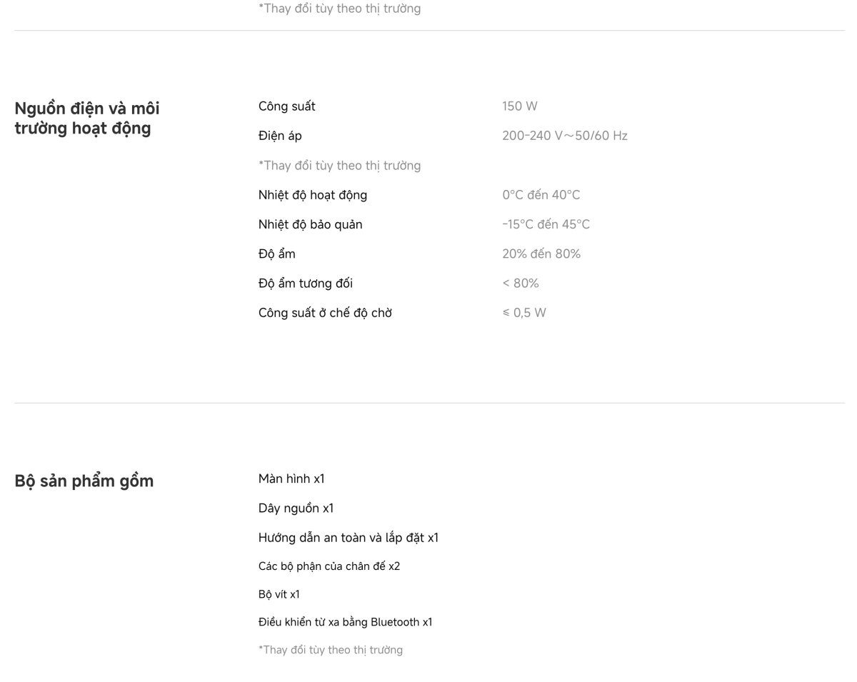 Tivi Xiaomi A 65 Inch – 2026 Bản Quốc Tế – 4K/60Hz – 2GB/8GB - Điện Máy Plus