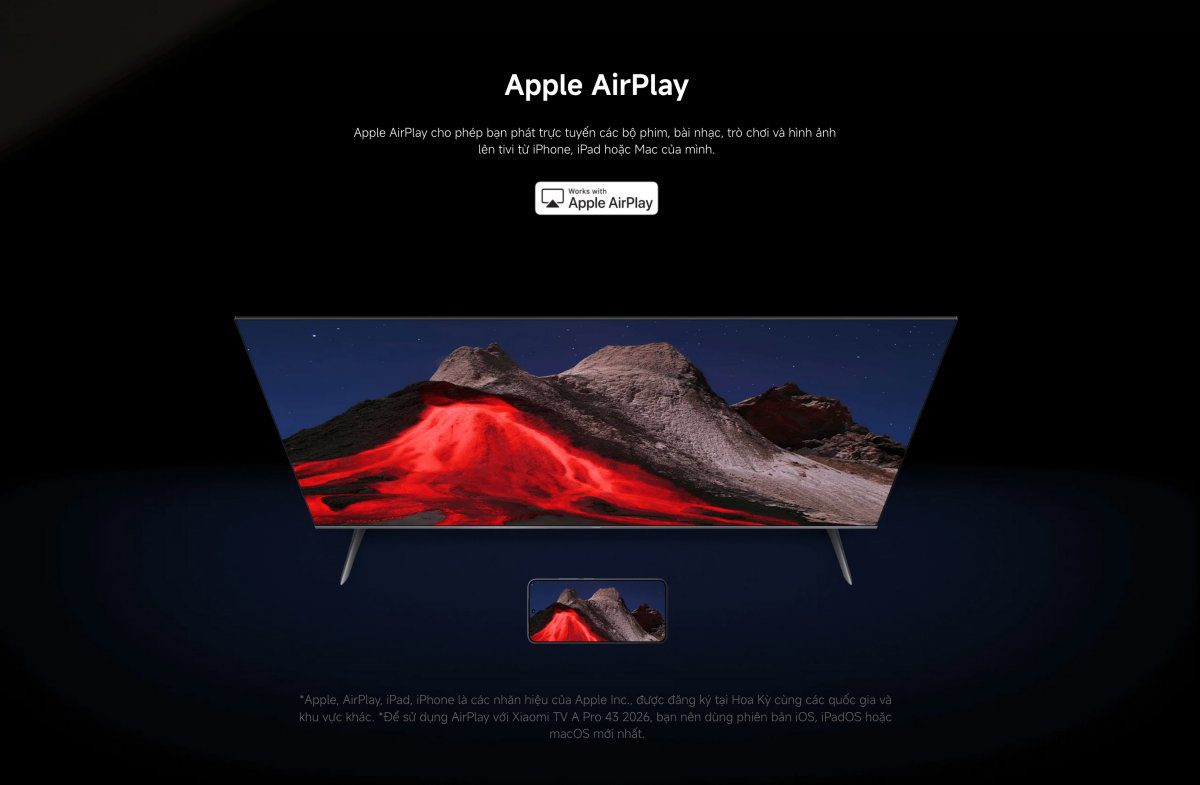 Tivi Xiaomi A Pro 43 Inch – 2026 Bản Quốc Tế – QLED 4K/60Hz – 2GB/8GB - Điện Máy Plus