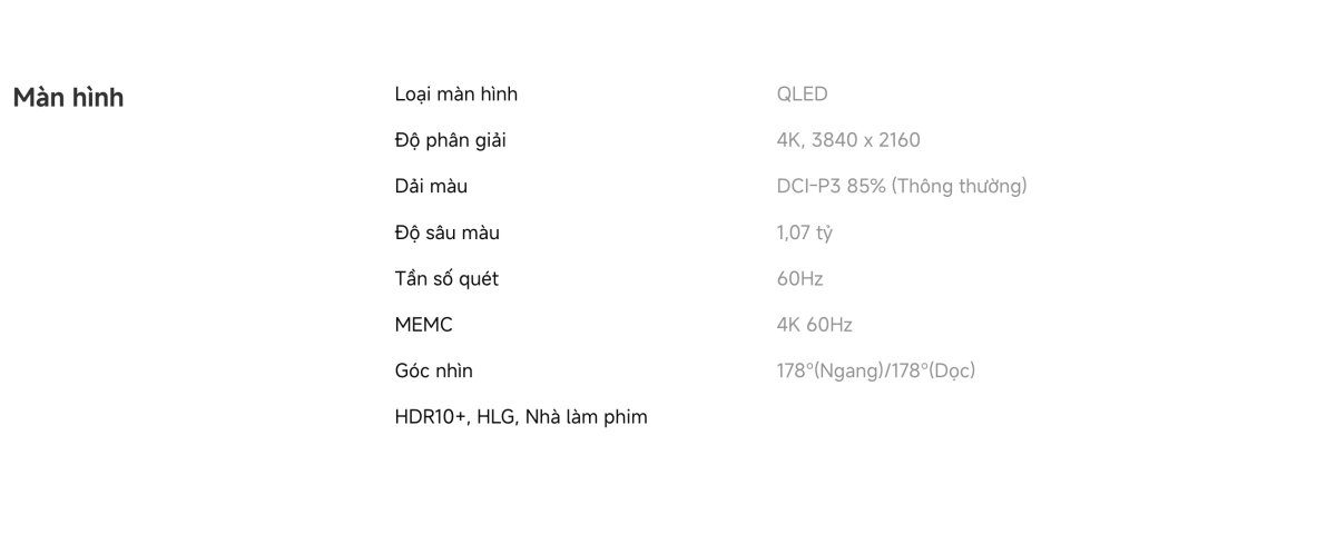 Tivi Xiaomi A Pro 55 Inch – 2026 Bản Quốc Tế – QLED 4K/60Hz – 2GB/8GB - Điện Máy Plus