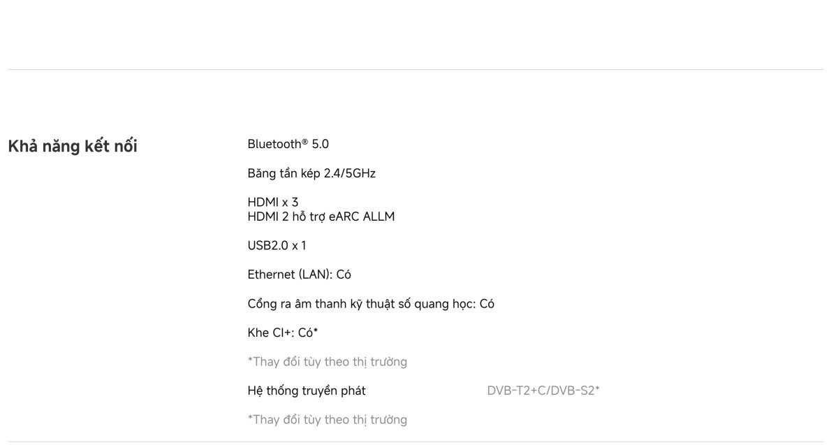 Tivi Xiaomi A Pro 55 Inch – 2026 Bản Quốc Tế – QLED 4K/60Hz – 2GB/8GB - Điện Máy Plus