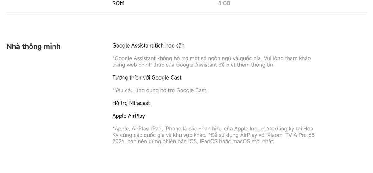 Tivi Xiaomi A Pro 65 Inch – 2026 Bản Quốc Tế – QLED 4K/60Hz – 2GB/8GB - Điện Máy Plus