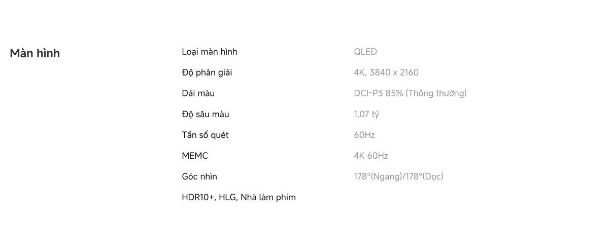 Tivi Xiaomi A Pro 75 Inch – 2026 Bản Quốc Tế – QLED 4K/60Hz – 2GB/8GB - Điện Máy Plus