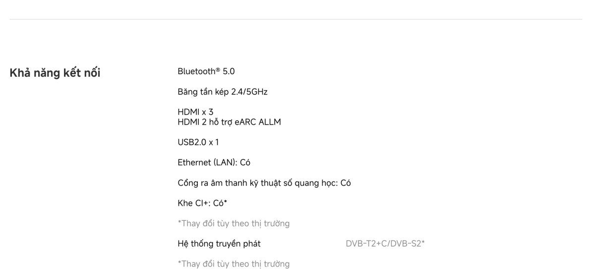 Tivi Xiaomi A Pro 75 Inch – 2026 Bản Quốc Tế – QLED 4K/60Hz – 2GB/8GB - Điện Máy Plus