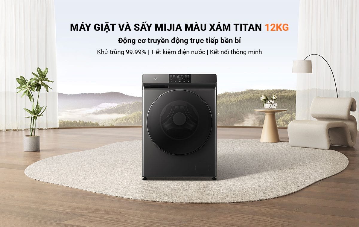 Máy giặt sấy Xiaomi Mijia MJ202, giặt 12kg, sấy 9kg - Điện Máy Plus