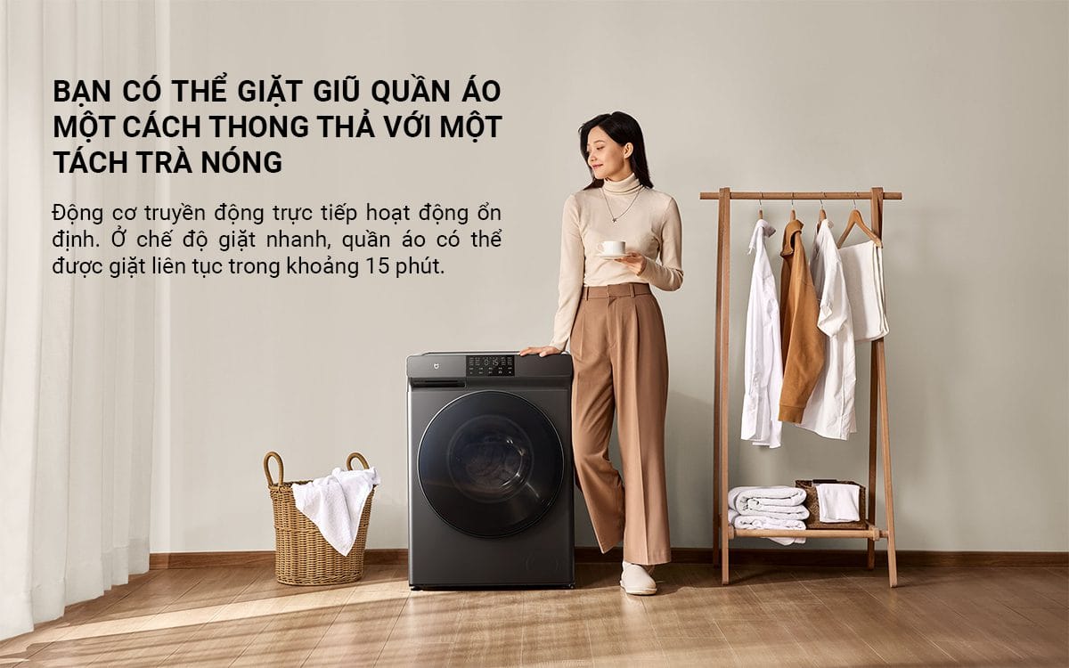Máy giặt sấy Xiaomi Mijia MJ202, giặt 12kg, sấy 9kg - Điện Máy Plus