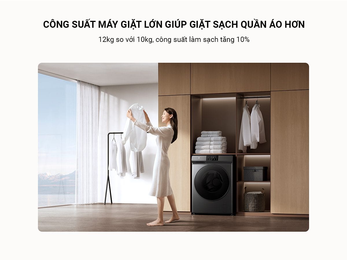 Máy giặt sấy Xiaomi Mijia MJ202, giặt 12kg, sấy 9kg - Điện Máy Plus