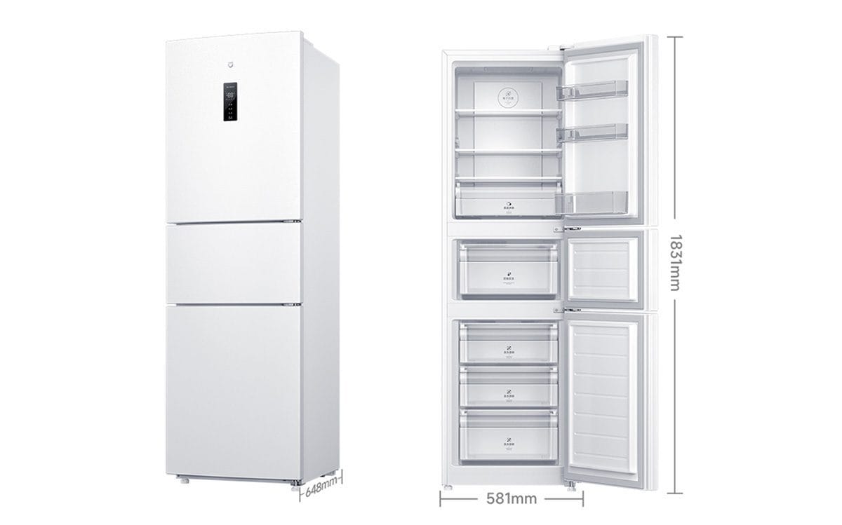 Tủ lạnh Xiaomi Mijia 256L thiết kế 3 cửa độc lập chính hãng Tủ lạnh Xiaomi Mijia 256L thiết kế 3 cửa độc lập - Điện Máy Plus