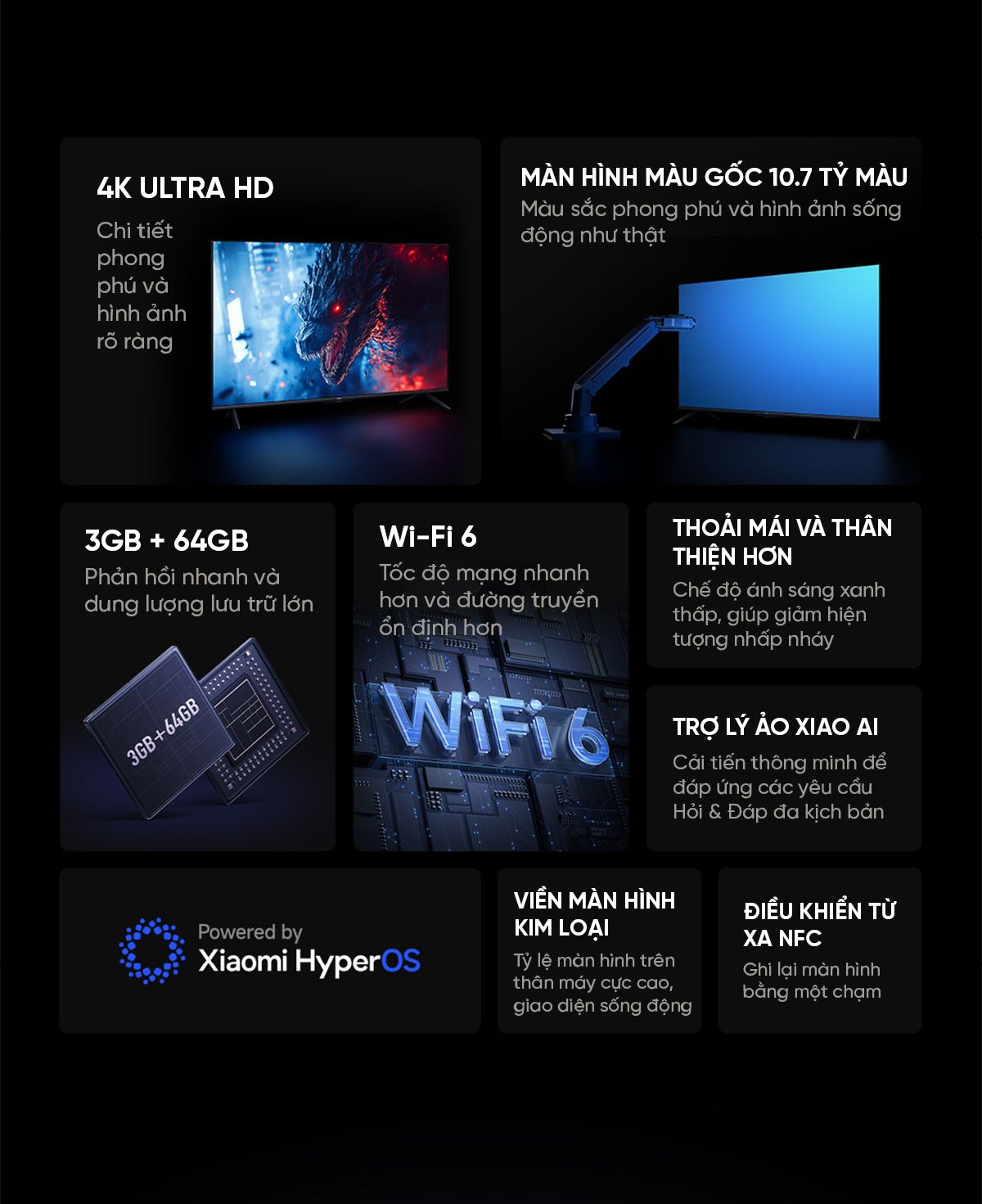 Tivi Xiaomi Redmi A Pro 43 Inch 2025 Ram 3/64GB Tiết Kiệm Điện - Điện Máy Plus