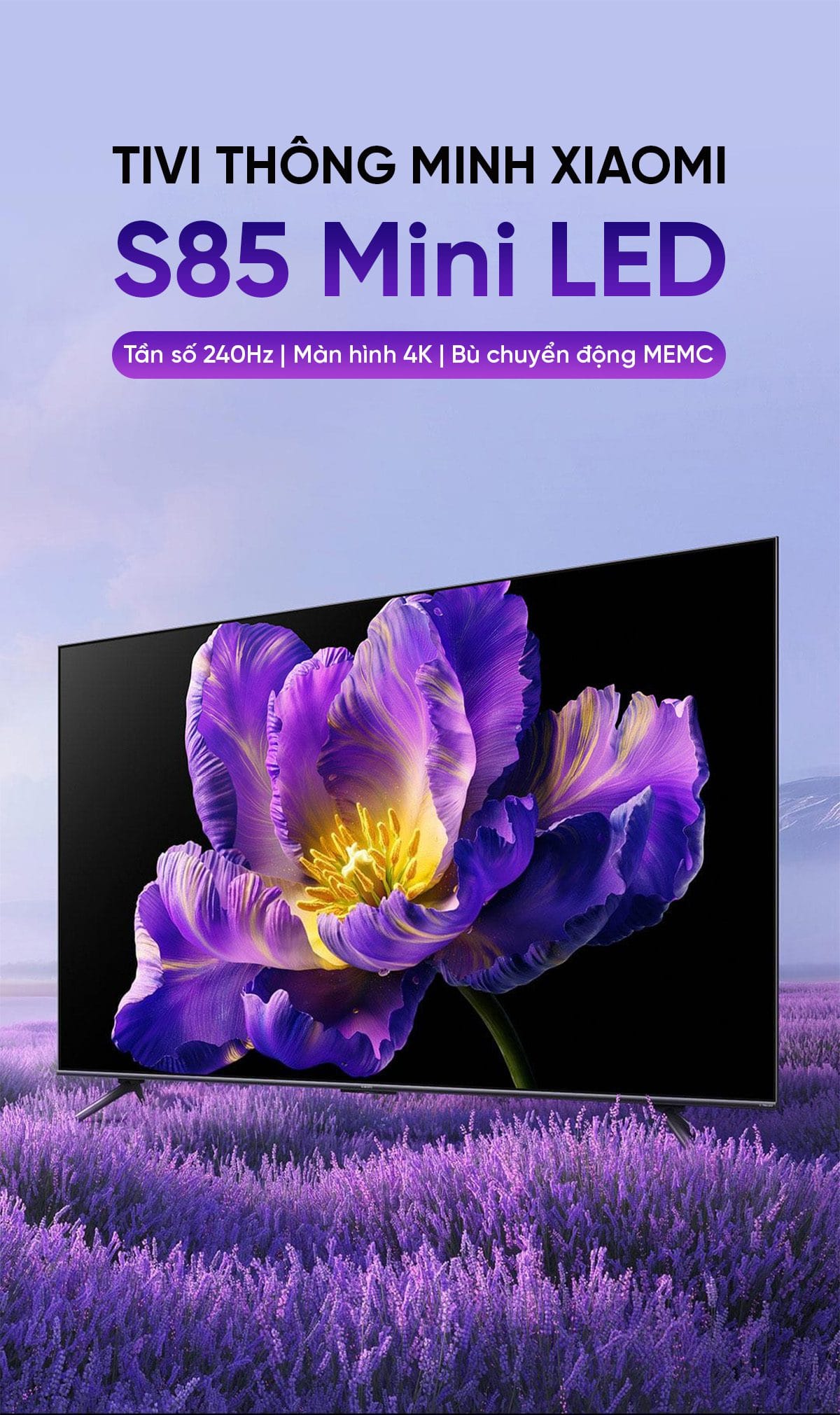Tivi Xiaomi S 85 Mini LED 85 Inch 240Hz Ram 4/64GB - Điện Máy Plus