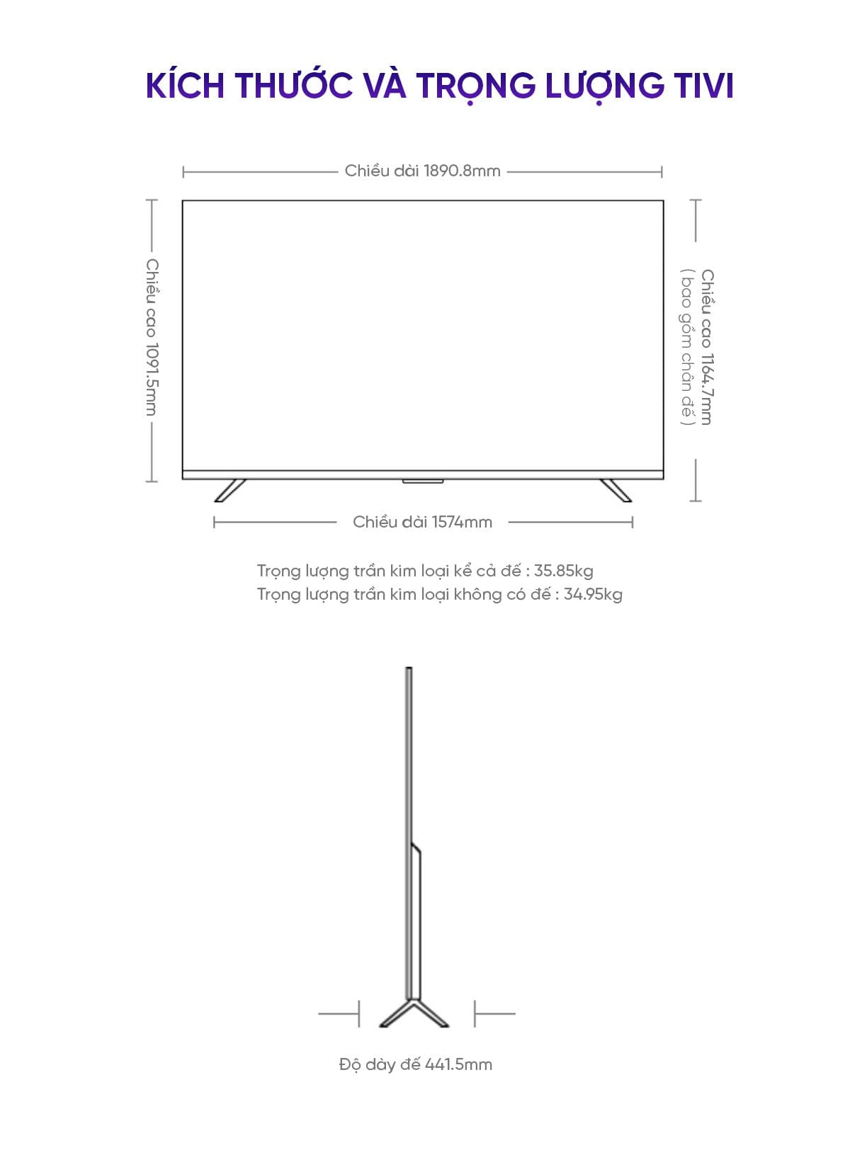 Tivi Xiaomi S 85 Mini LED 85 Inch 240Hz Ram 4/64GB - Điện Máy Plus