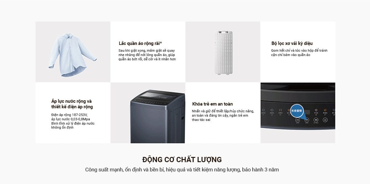 Máy giặt Xiaomi XQB120MJ301 cửa trên, giặt 12kg - Điện Máy Plus