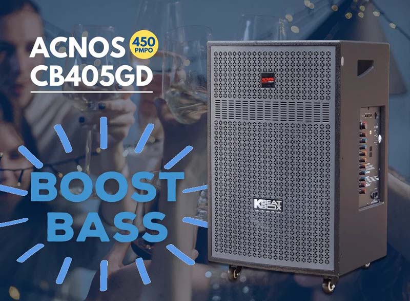 Loa Kéo Acnos CB405GD-Bass40 (3 ĐT) chính hãng Loa Kéo Acnos CB405GD-Bass40 (3 ĐT) - Điện Máy Plus