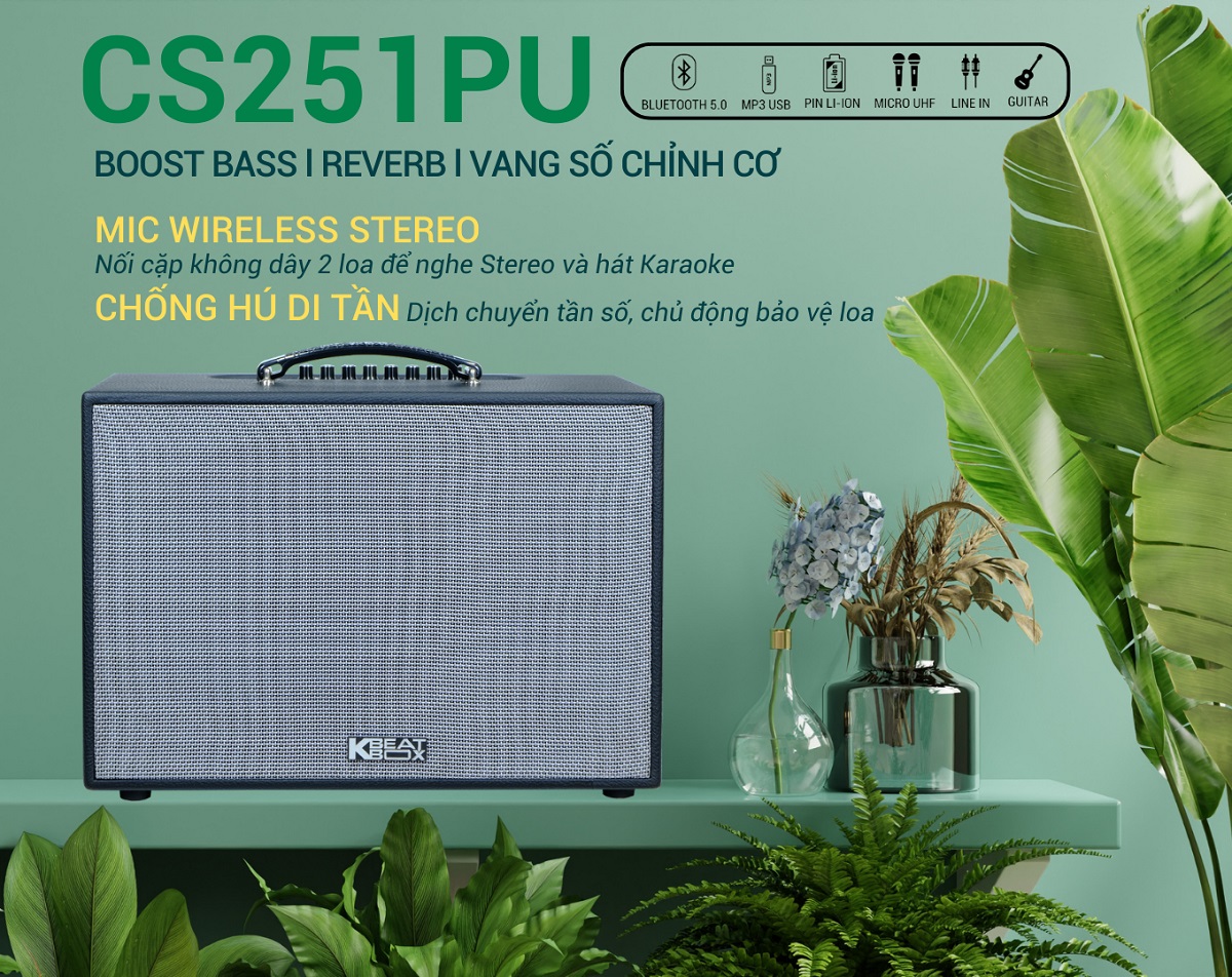 Loa Xách Tay Acnos CS251PU-Bass 25 (3 ĐT) - Điện Máy Plus