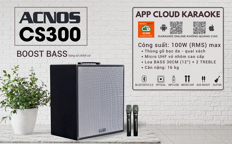 Loa Xách Tay ACNOS CS300-Bass 30 - Điện Máy Plus