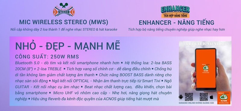 Loa Xách Tay Acnos CS451Plus-Bass 20 (3 ĐT) chính hãng Loa Xách Tay Acnos CS451Plus-Bass 20 (3 ĐT) - Điện Máy Plus
