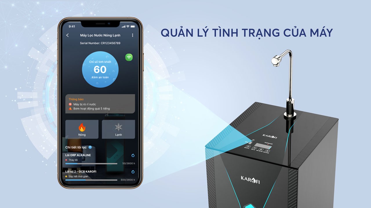 Máy lọc nước Hydro-ion kiềm Karofi KAE-S65 - Điện Máy Plus
