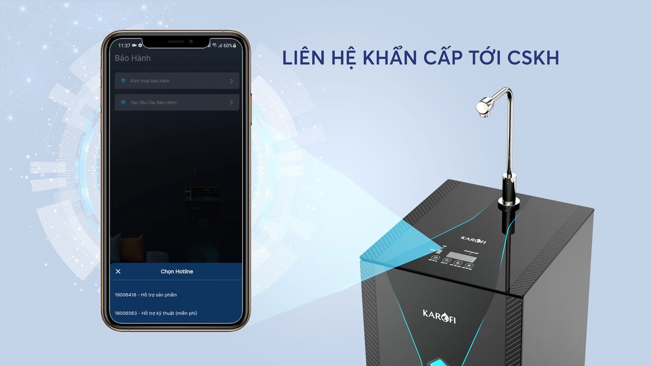 Máy lọc nước Hydro-ion kiềm Karofi KAE-S65 - Điện Máy Plus