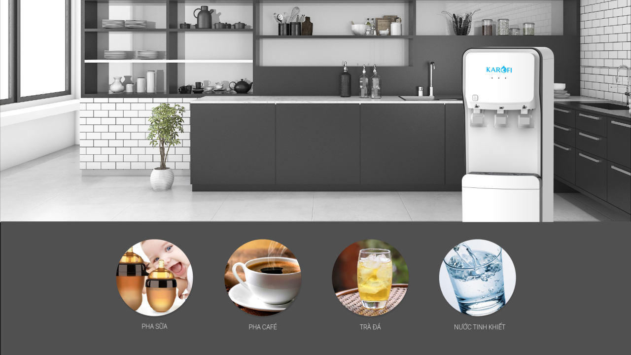 Cây nước nóng lạnh hút bình Karofi HC18 - Điện Máy Plus